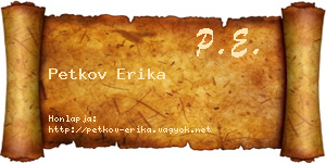 Petkov Erika névjegykártya